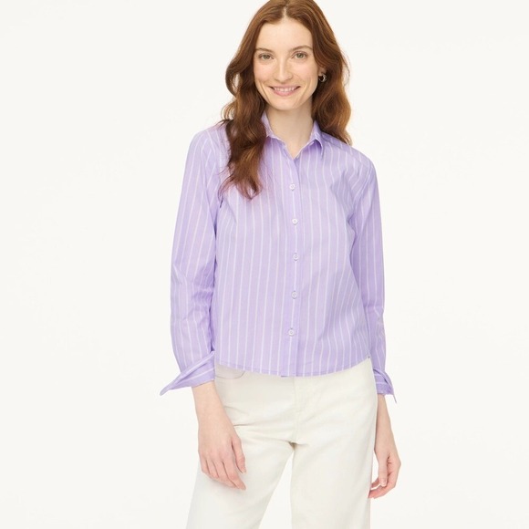 J.CREW Women's Striped Modern Button-Up Shirt, Large‎ - Picture 1 of 7